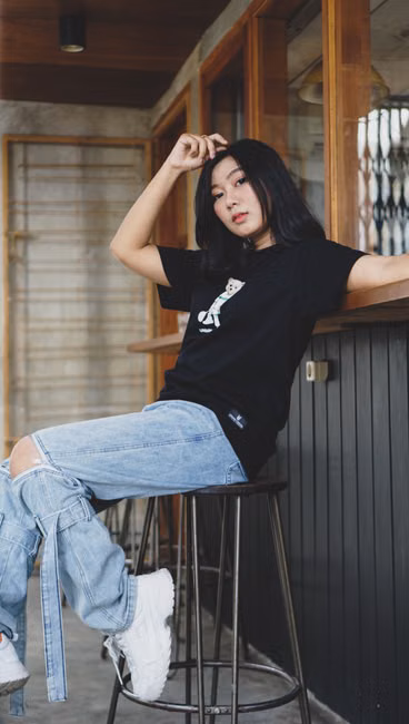 Camiseta Preta Estampada